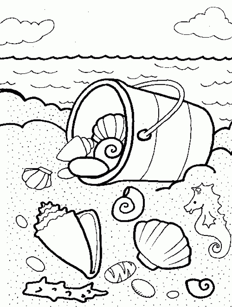 75 Beach Themed Coloring Pages 1