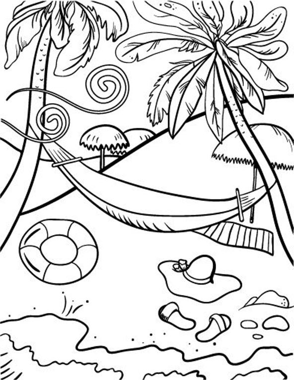 75 Beach Themed Coloring Pages 2