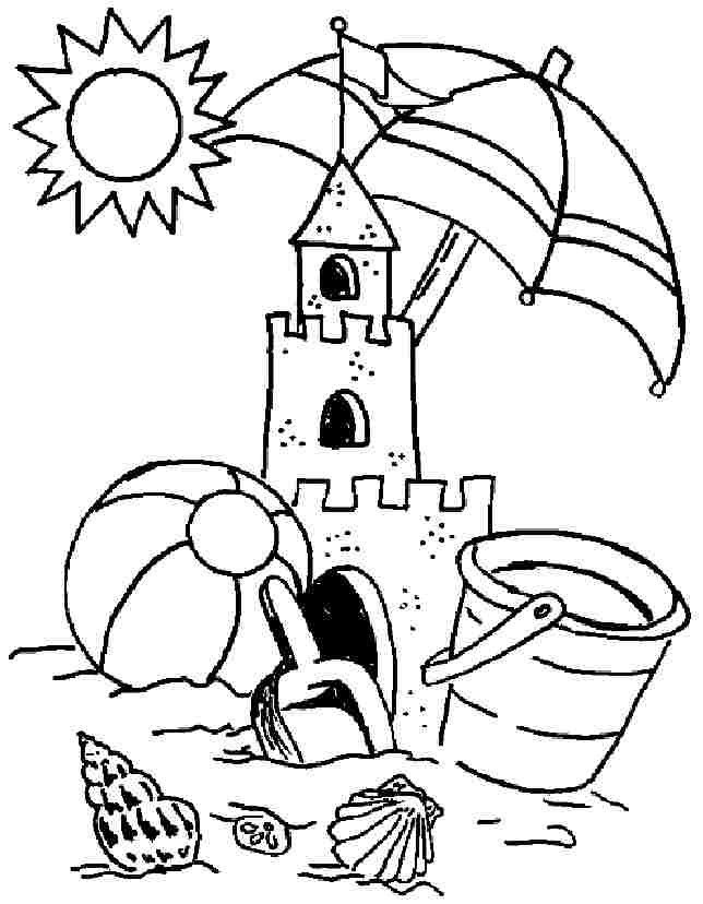 75 Beach Themed Coloring Pages 22