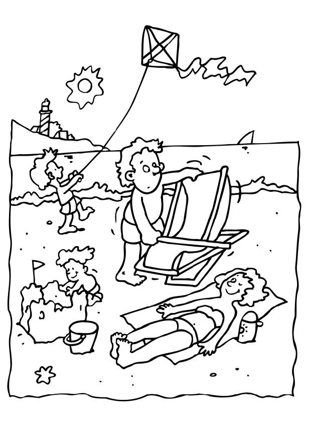 75 Beach Themed Coloring Pages 23