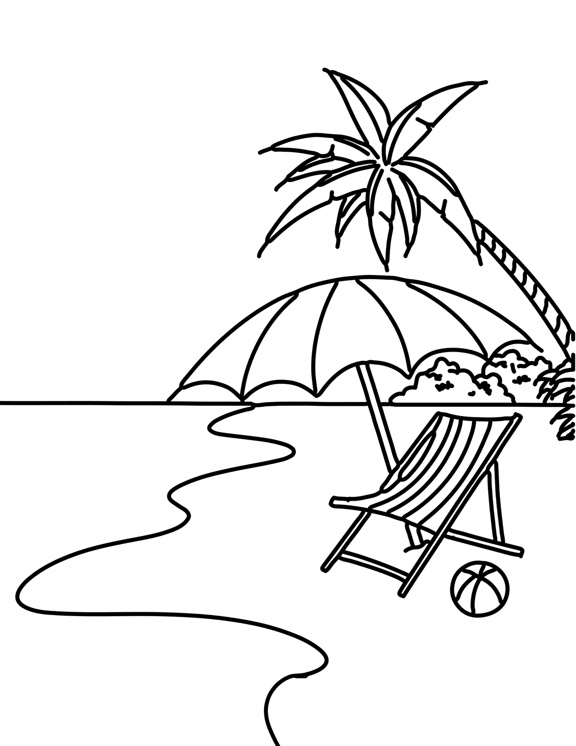 75 Beach Themed Coloring Pages 25