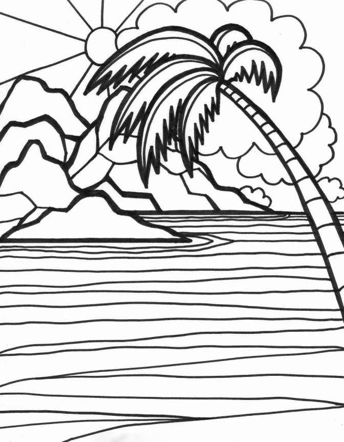 75 Beach Themed Coloring Pages 27