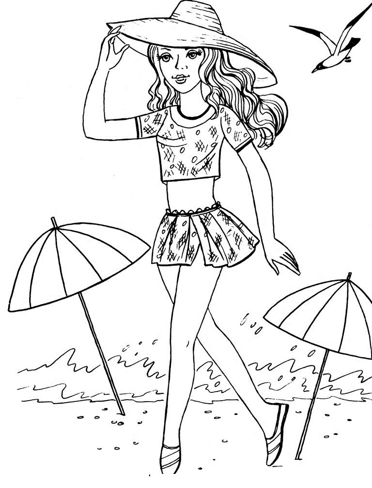 75 Beach Themed Coloring Pages 32