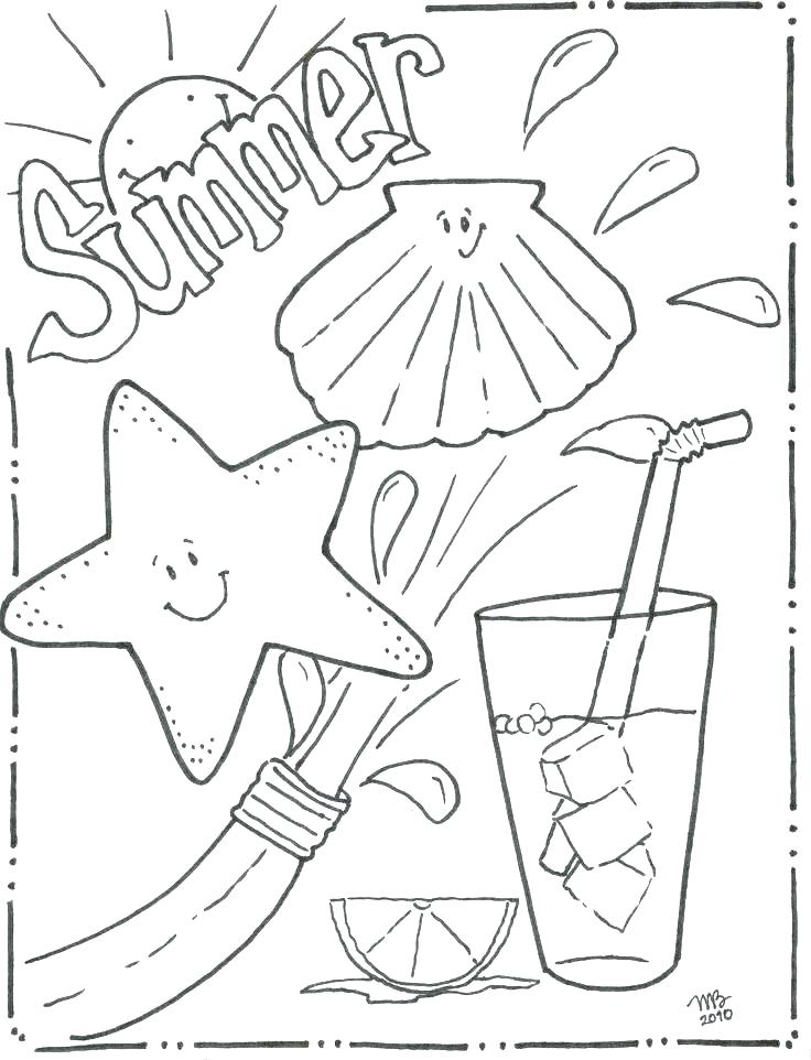 75 Beach Themed Coloring Pages 37