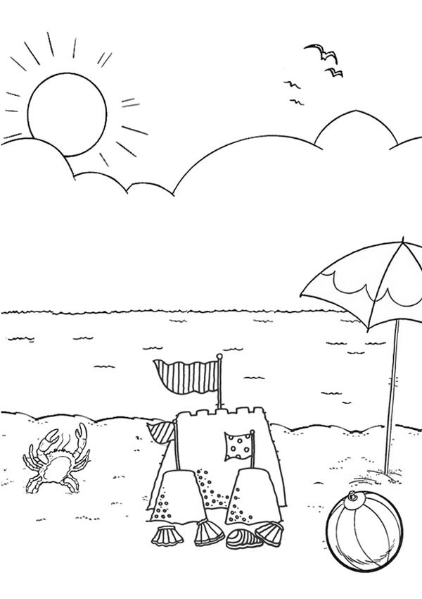 75 Beach Themed Coloring Pages 38