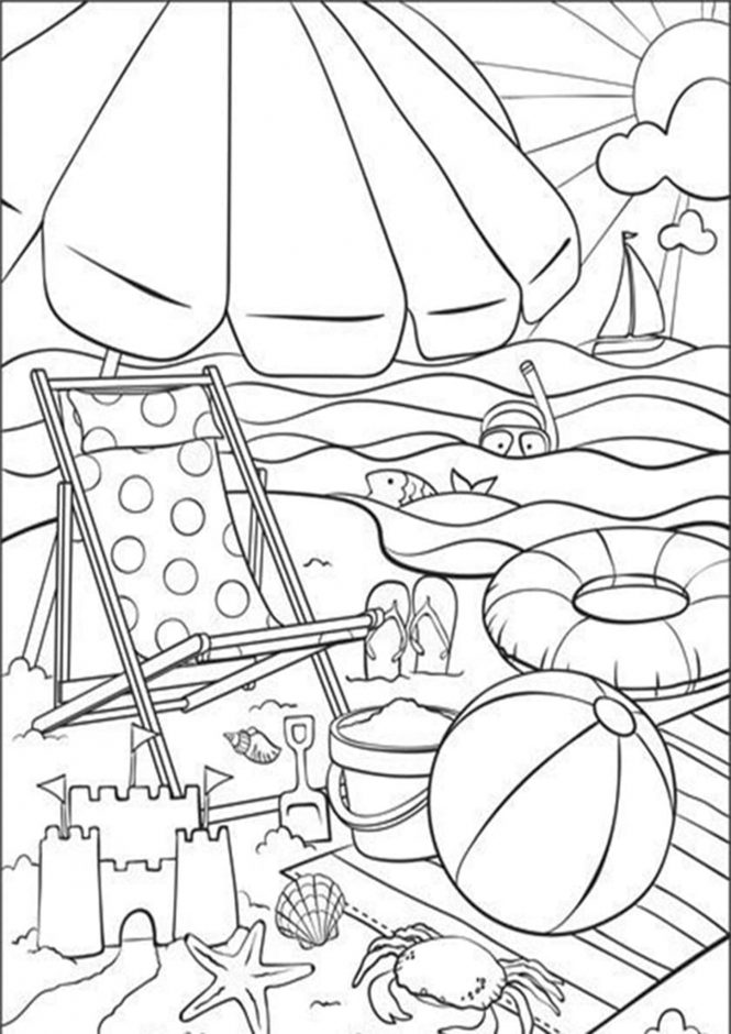 75 Beach Themed Coloring Pages 39