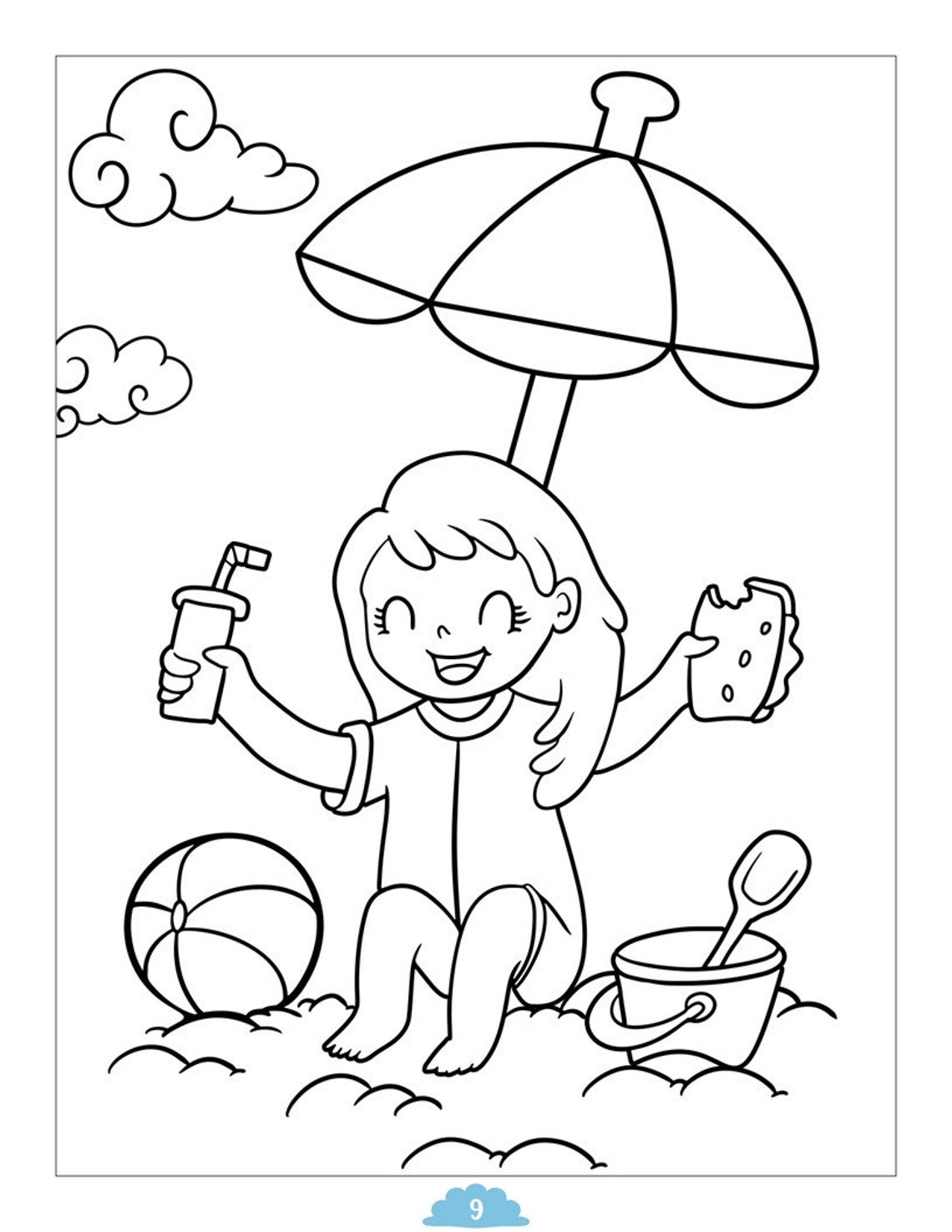 75 Beach Themed Coloring Pages 4