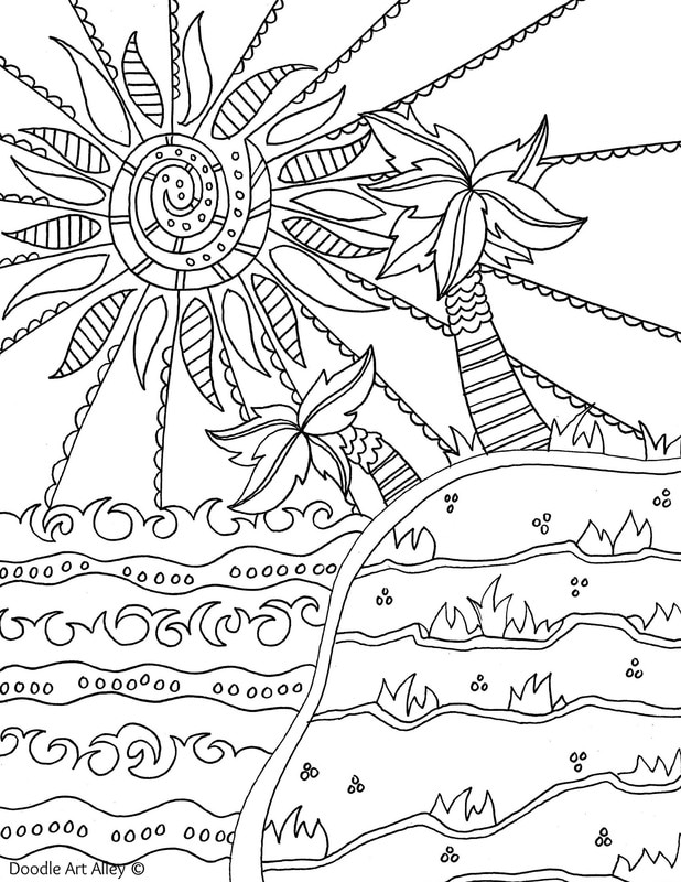 75 Beach Themed Coloring Pages 41