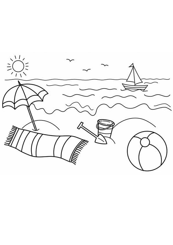 75 Beach Themed Coloring Pages 45