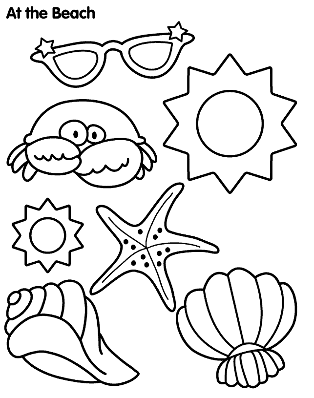 75 Beach Themed Coloring Pages 51