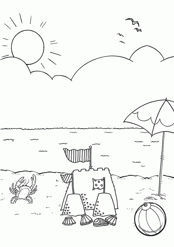 75 Beach Themed Coloring Pages 52