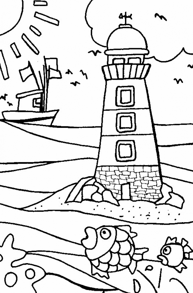 75 Beach Themed Coloring Pages 58