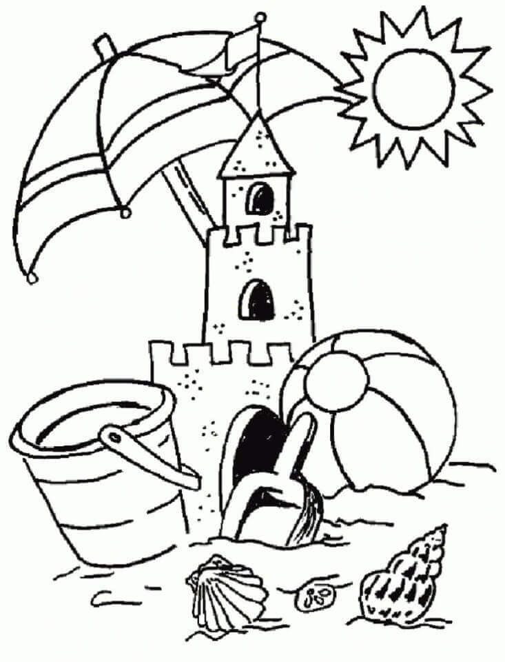 75 Beach Themed Coloring Pages 62