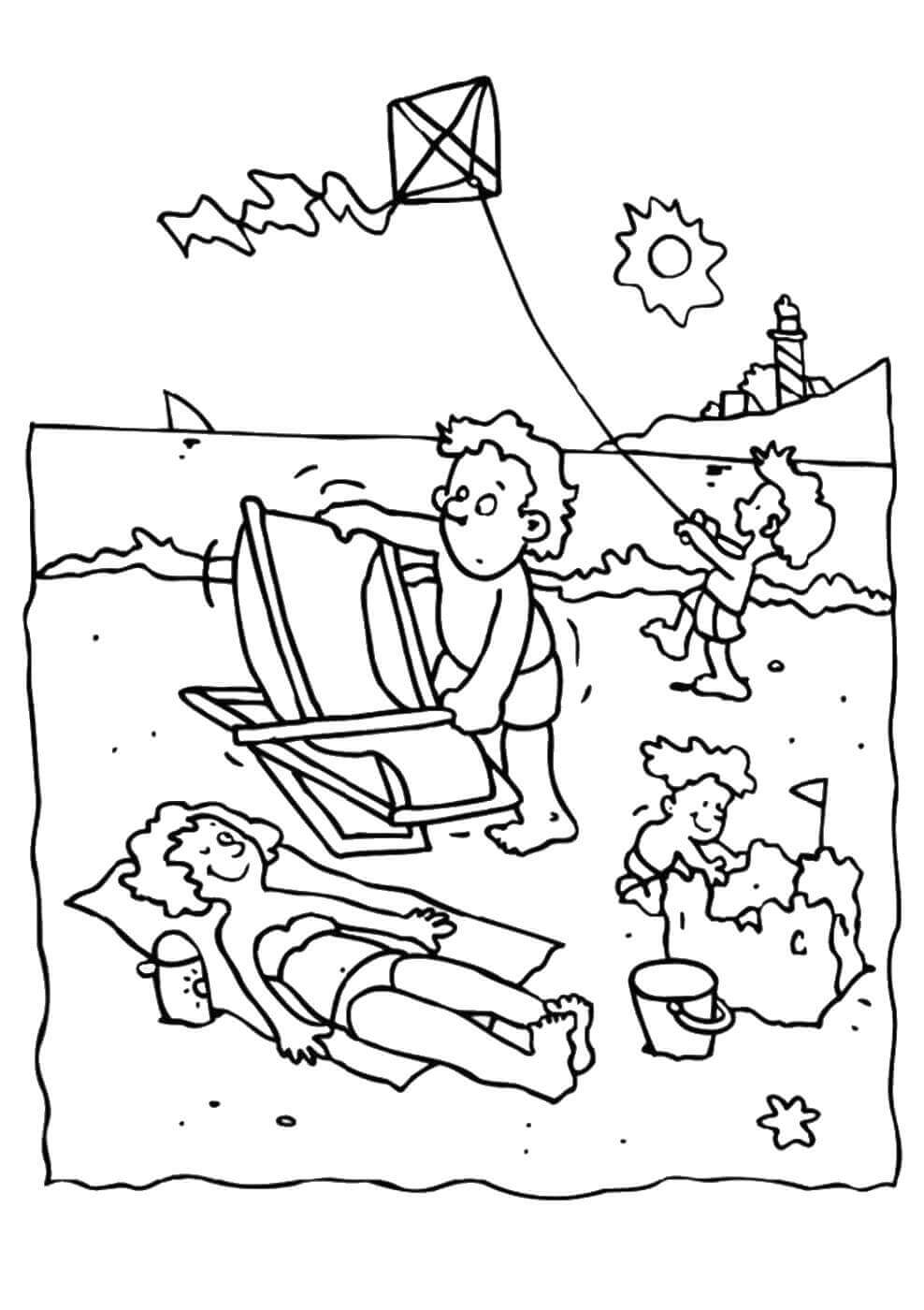 75 Beach Themed Coloring Pages 63