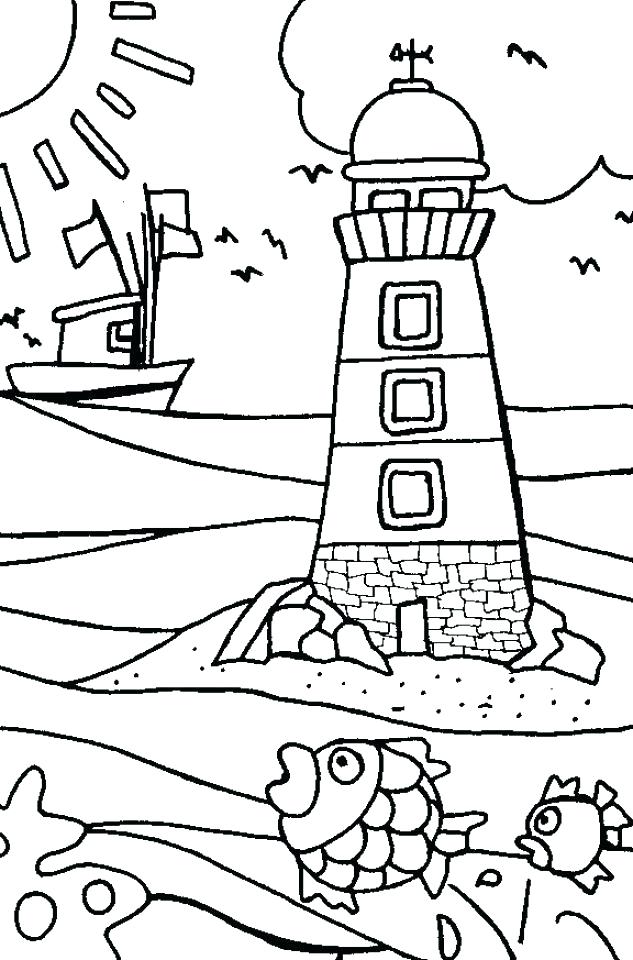 75 Beach Themed Coloring Pages 64