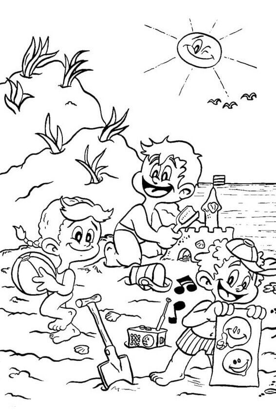 75 Beach Themed Coloring Pages 69