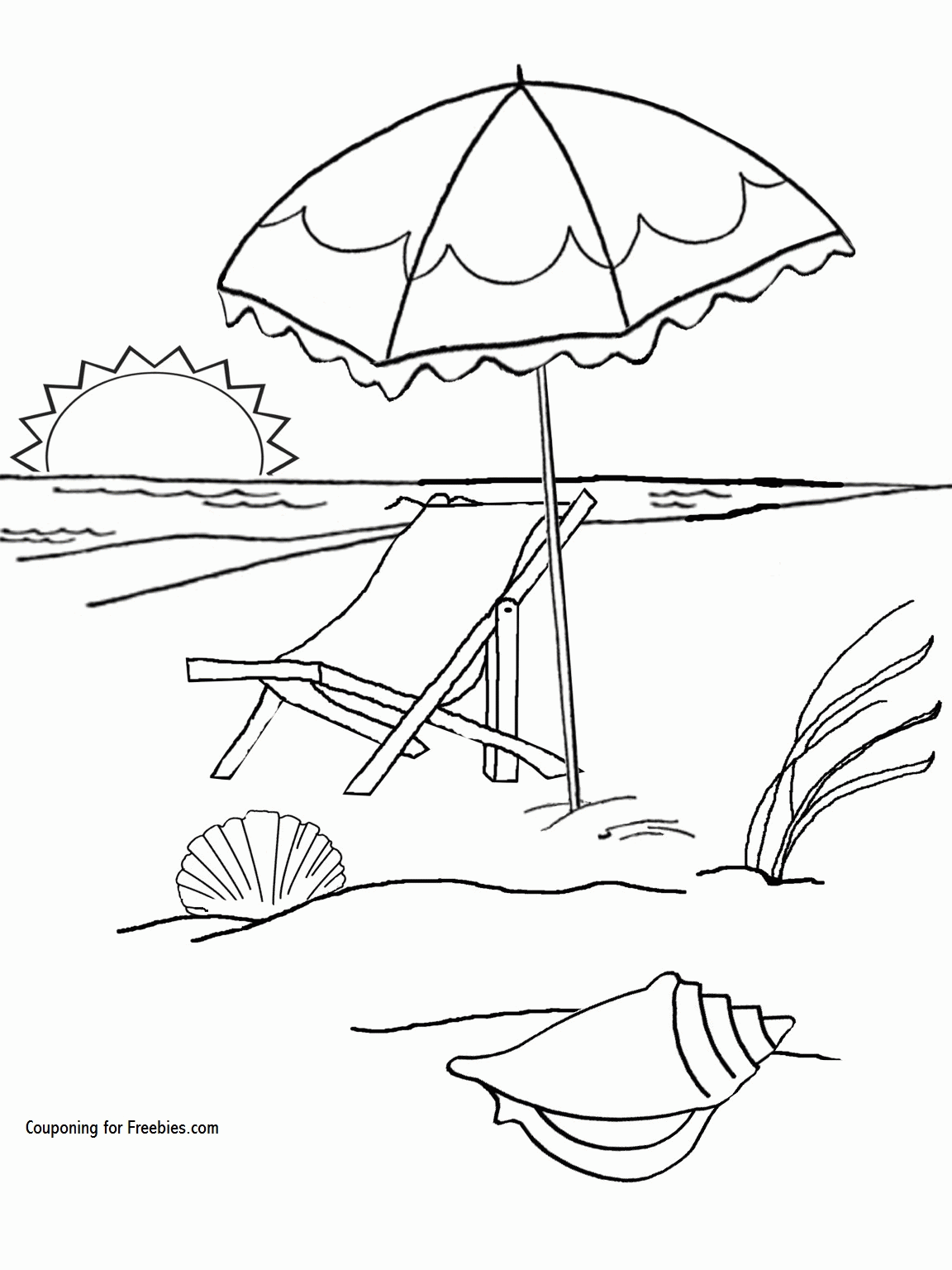 75 Beach Themed Coloring Pages 70