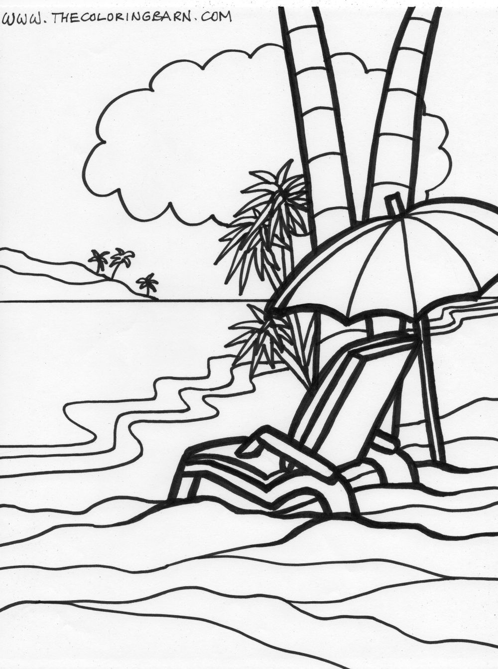 75 Beach Themed Coloring Pages 85