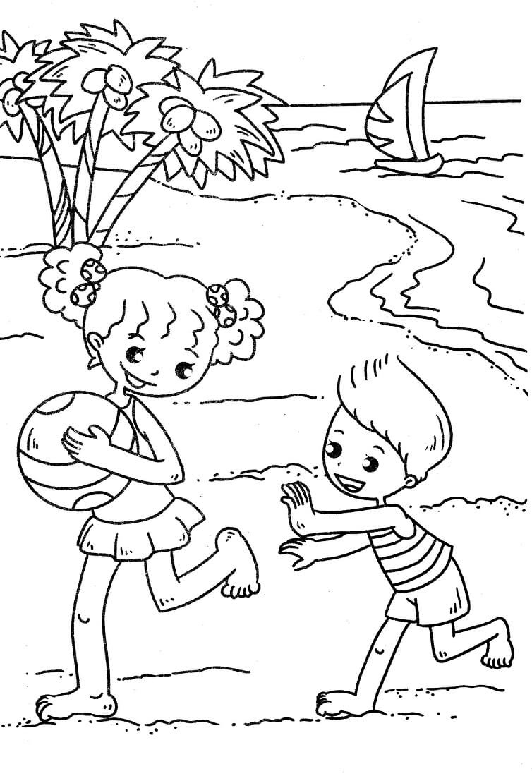 75 Beach Themed Coloring Pages 94