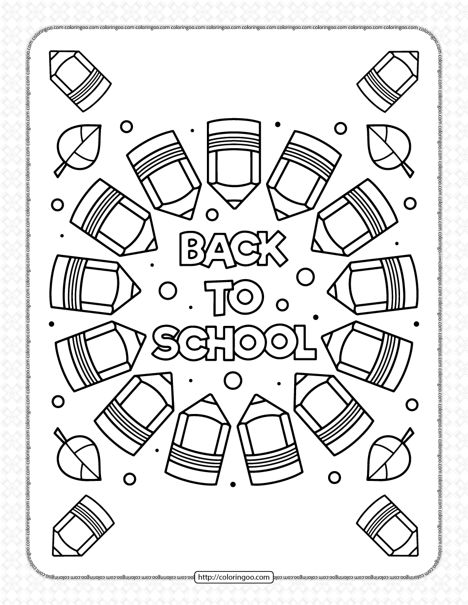 Coloring Pages Back To School 108