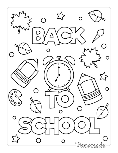 Coloring Pages Back To School 132