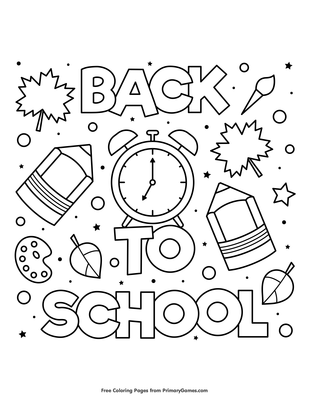 Coloring Pages Back To School 133