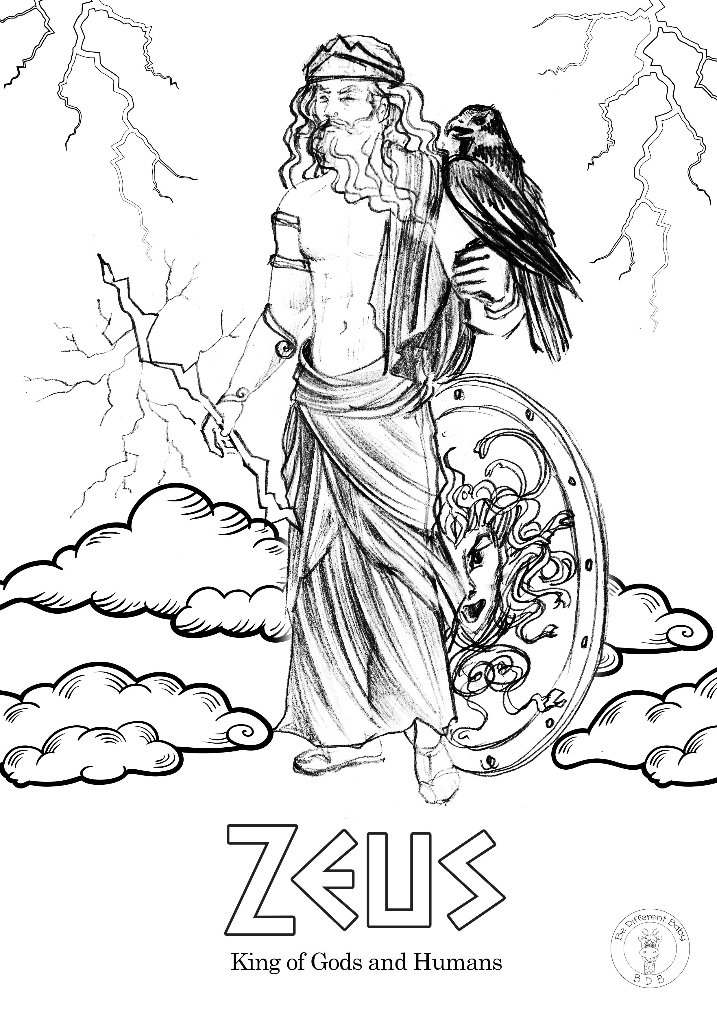 Coloring Pages Of Greek Gods 1