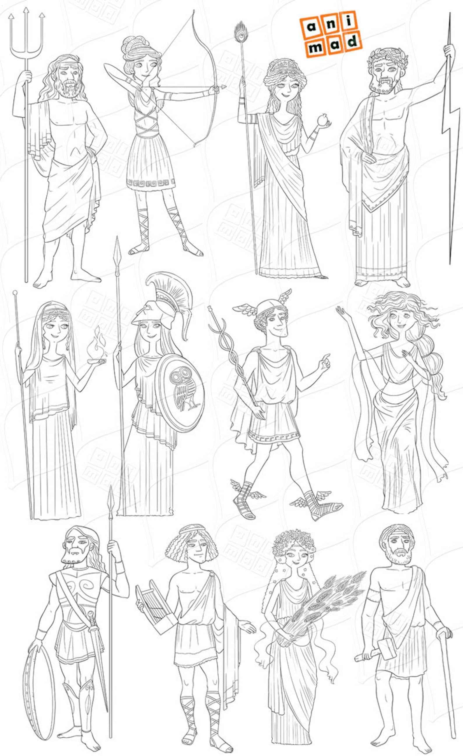 Coloring Pages Of Greek Gods 40