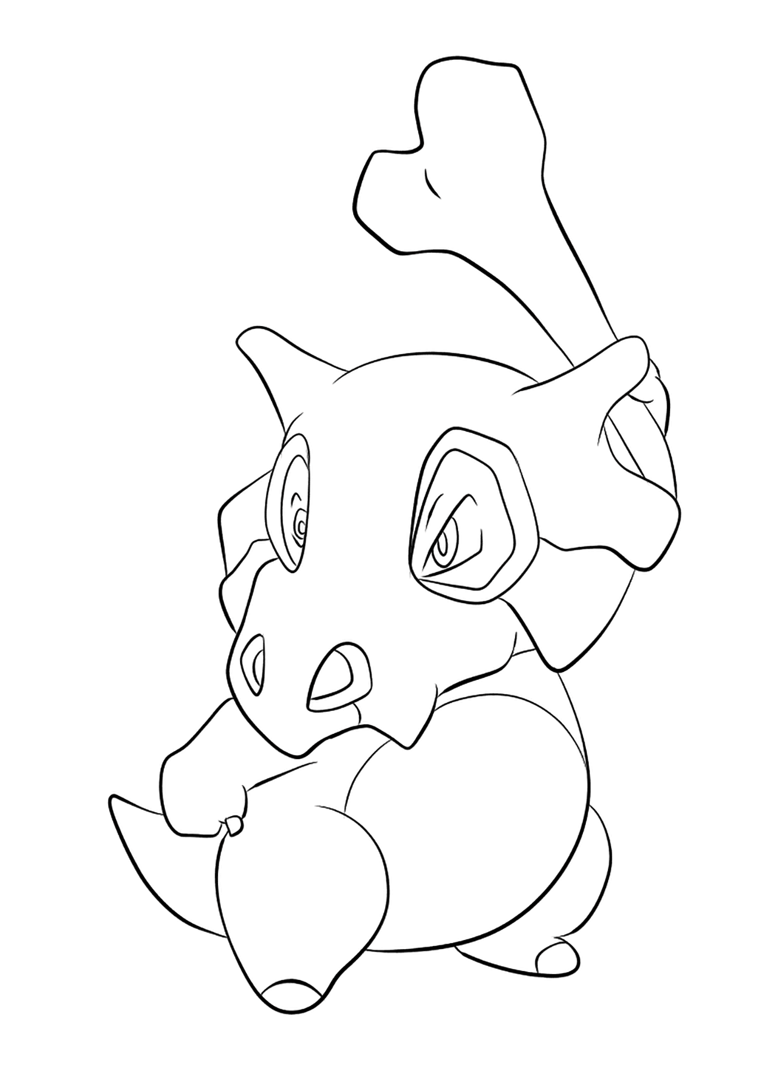 Cubone Coloring Page 1