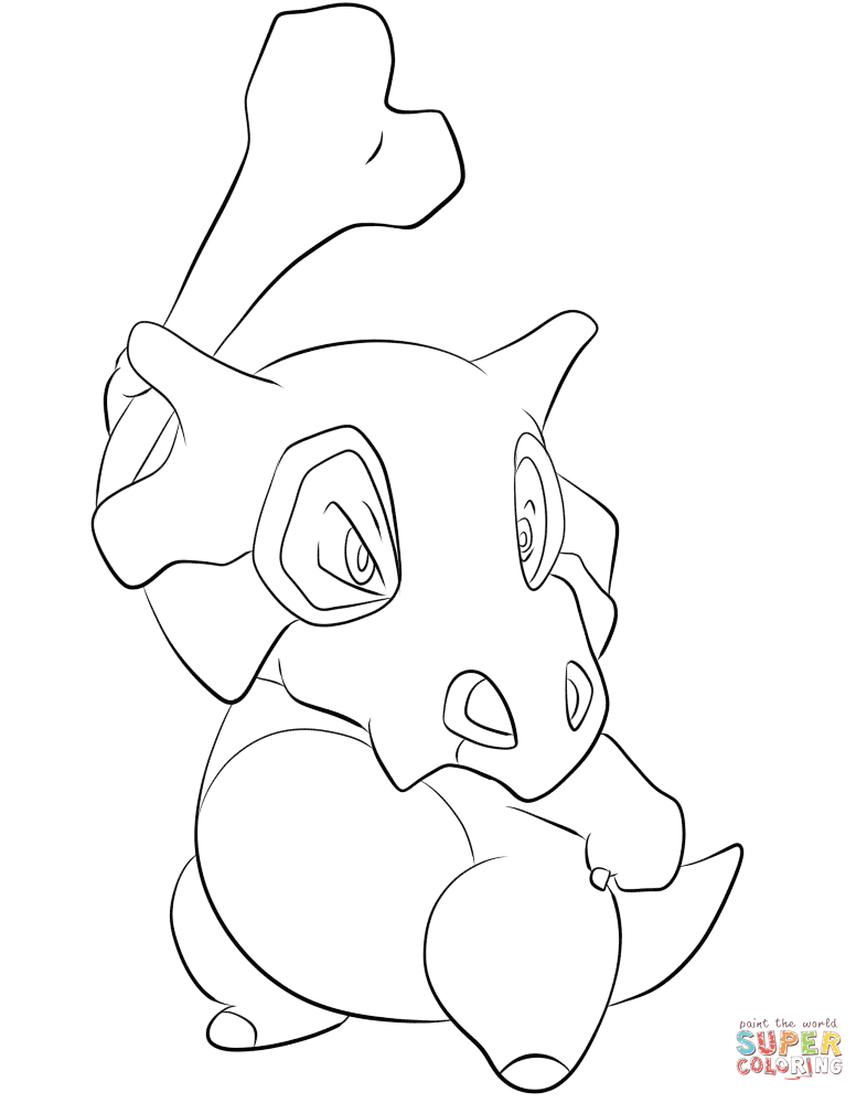 Cubone Coloring Page 13