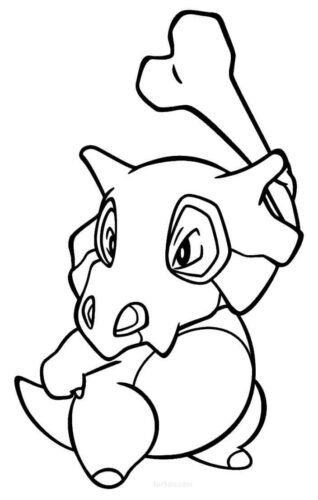 Cubone Coloring Page 16