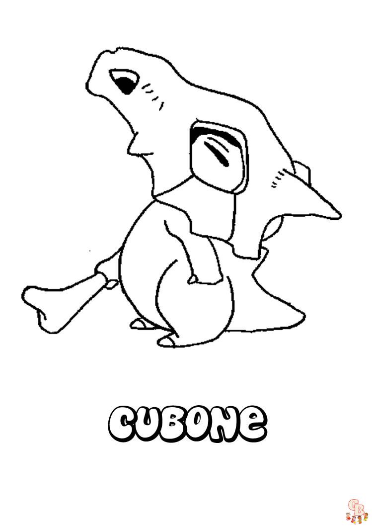 Cubone Coloring Page 19