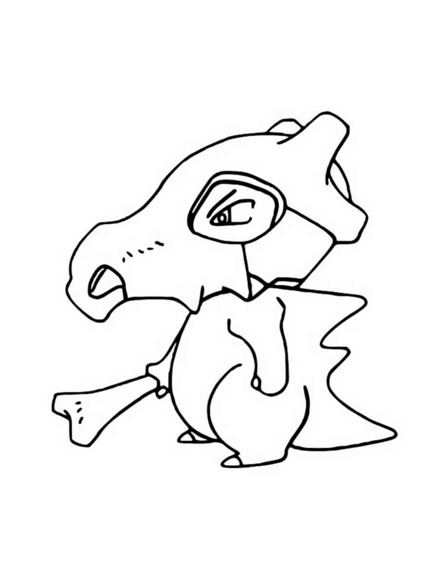 Cubone Coloring Page 2