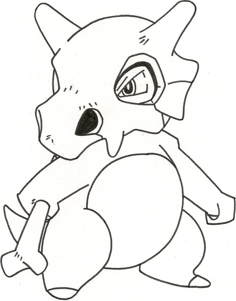 Cubone Coloring Page 35