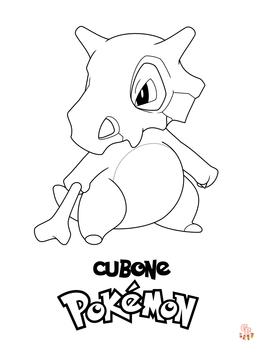 Cubone Coloring Page 36