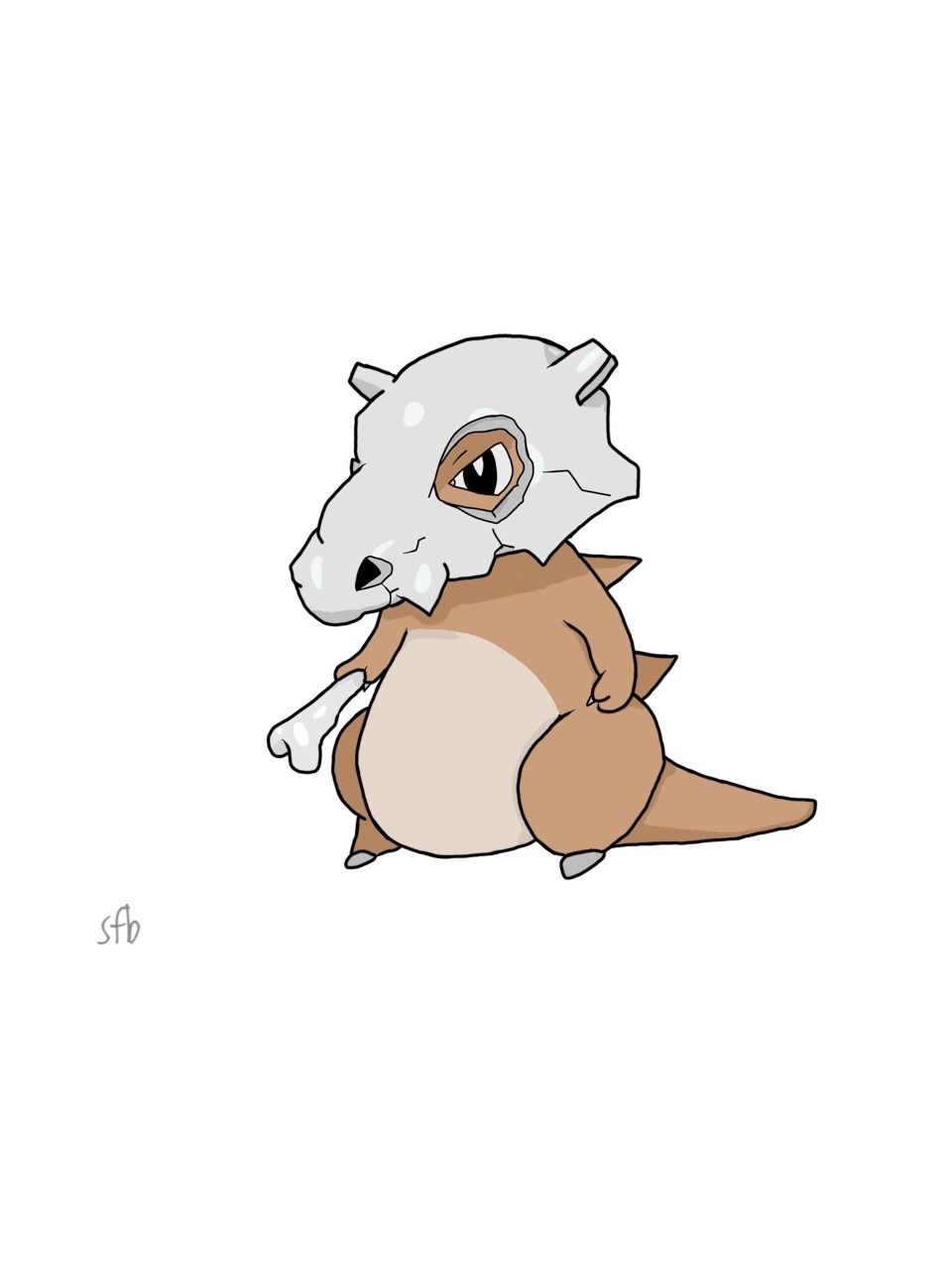 Cubone Coloring Page 43