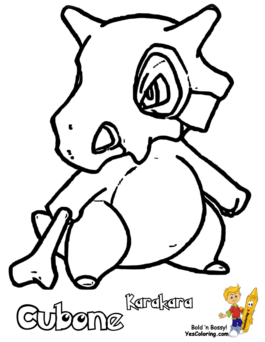 Cubone Coloring Page 46