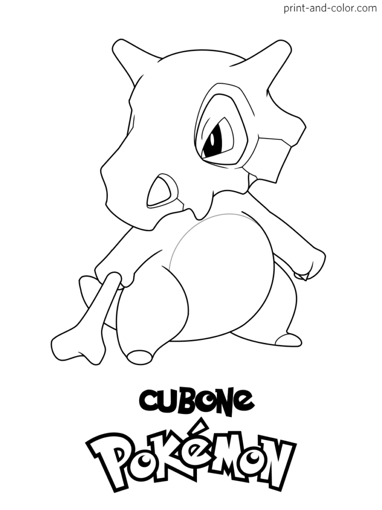 Cubone Coloring Page 51