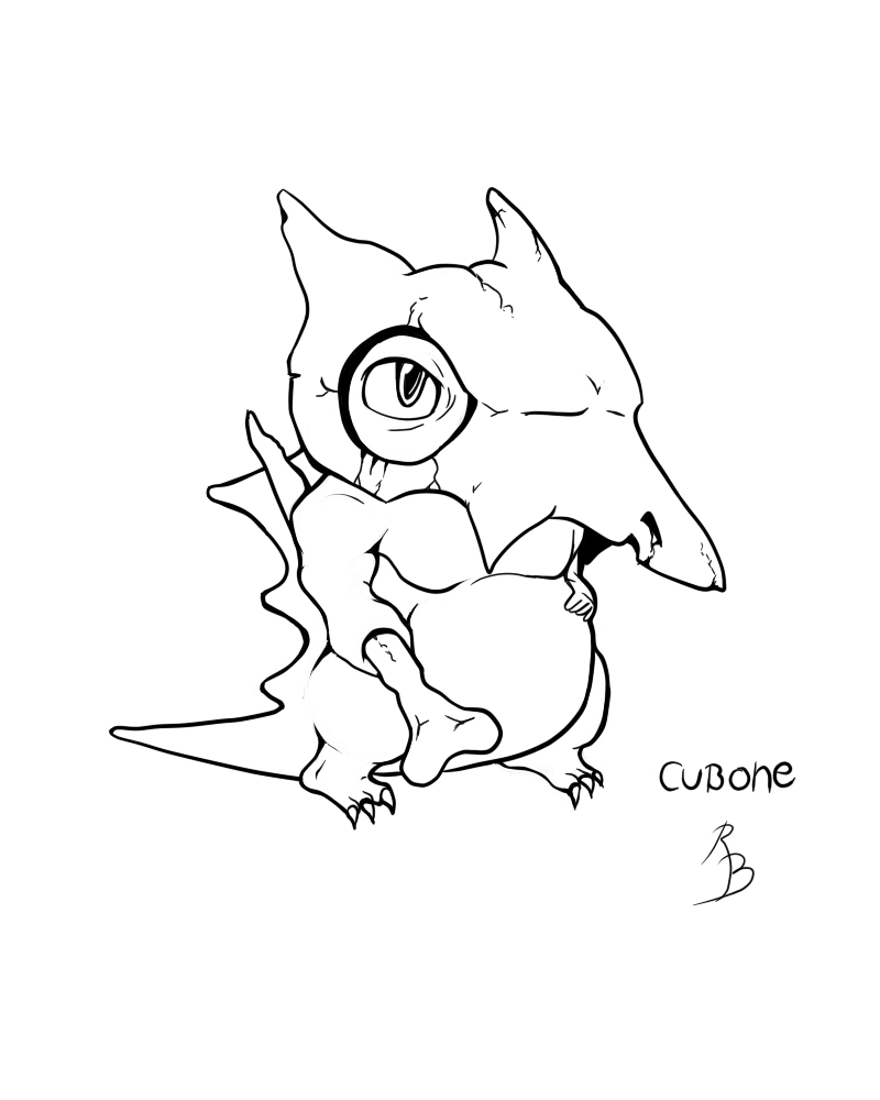 Cubone Coloring Page 53