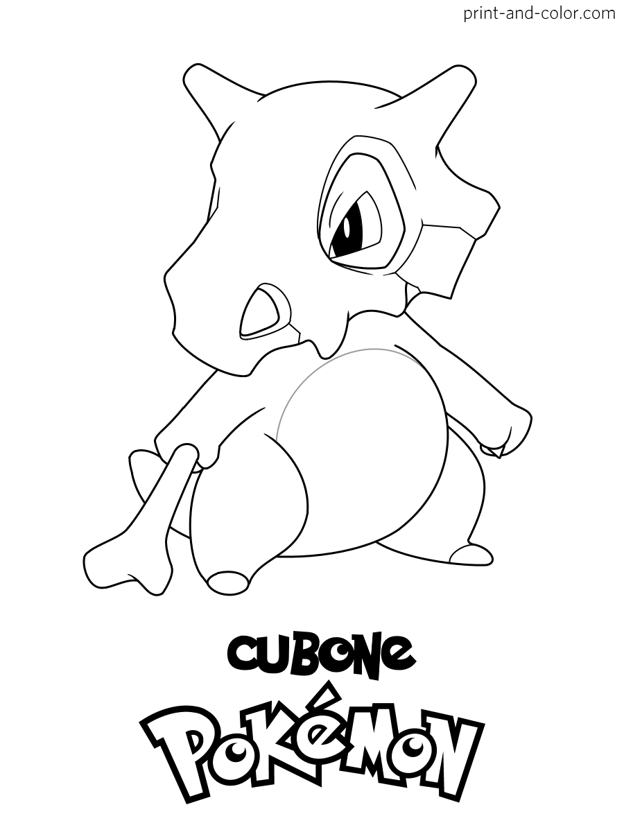 Cubone Coloring Page 6