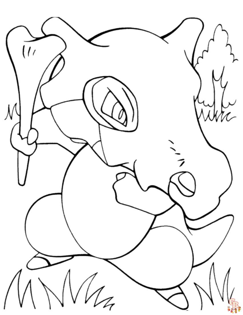 Cubone Coloring Page 60