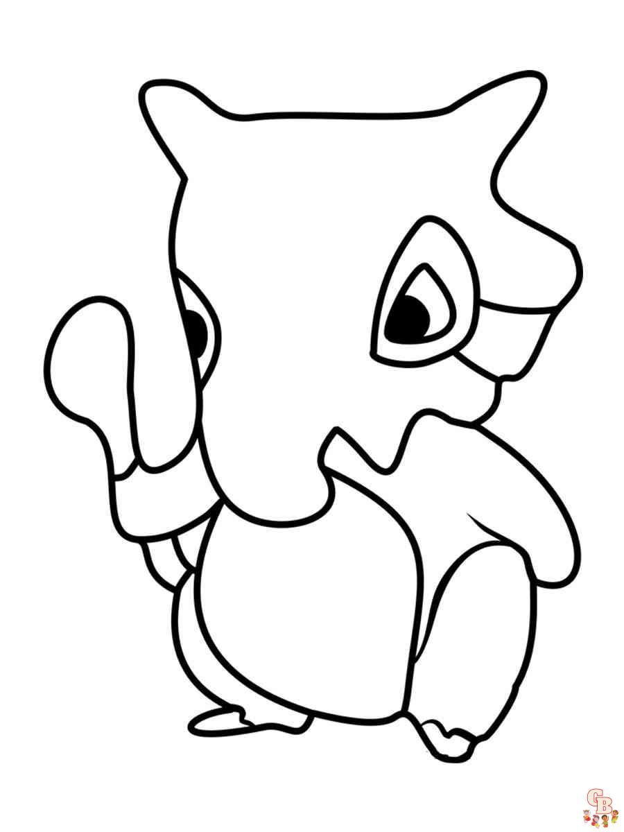 Cubone Coloring Page 62