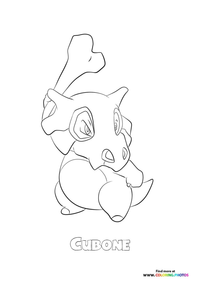 Cubone Coloring Page 93