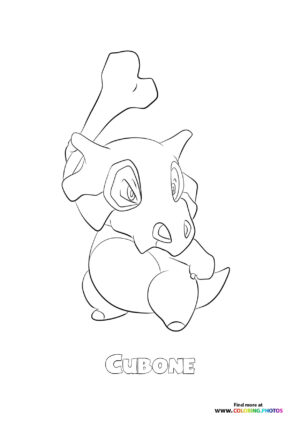 Cubone Coloring Page 95