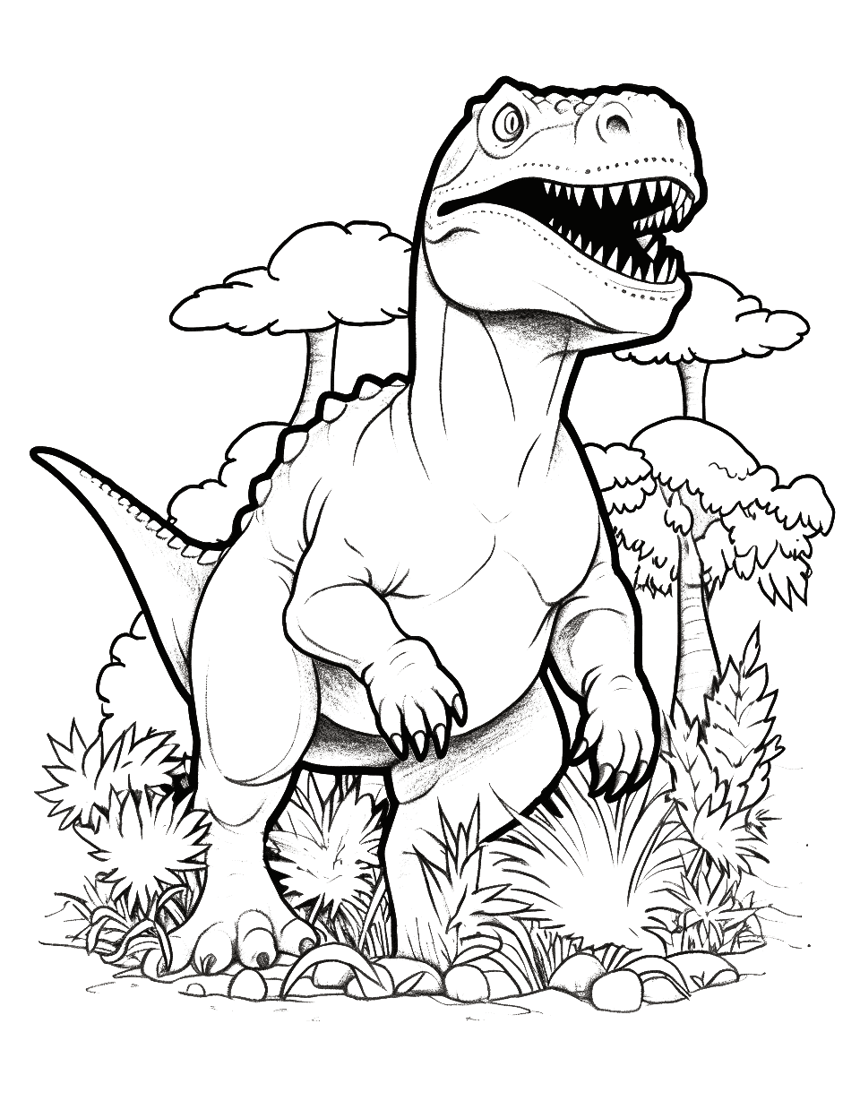 Free Coloring Pages Dinosaurs 10