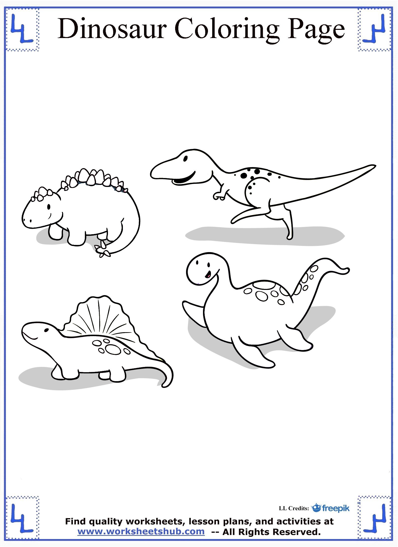 Free Coloring Pages Dinosaurs 12