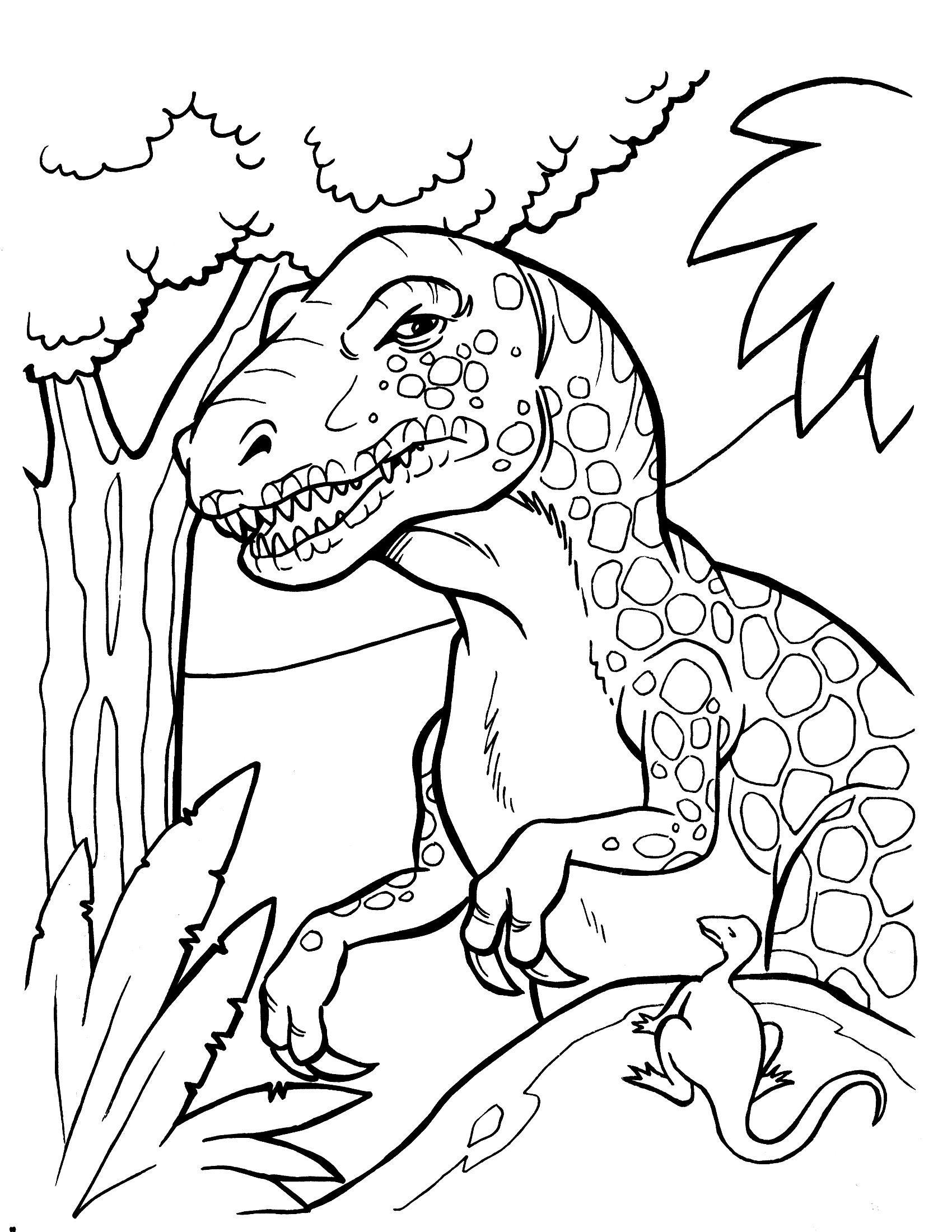 Free Coloring Pages Dinosaurs 13