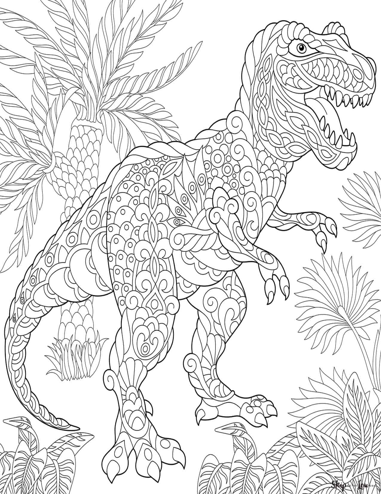 Free Coloring Pages Dinosaurs 14