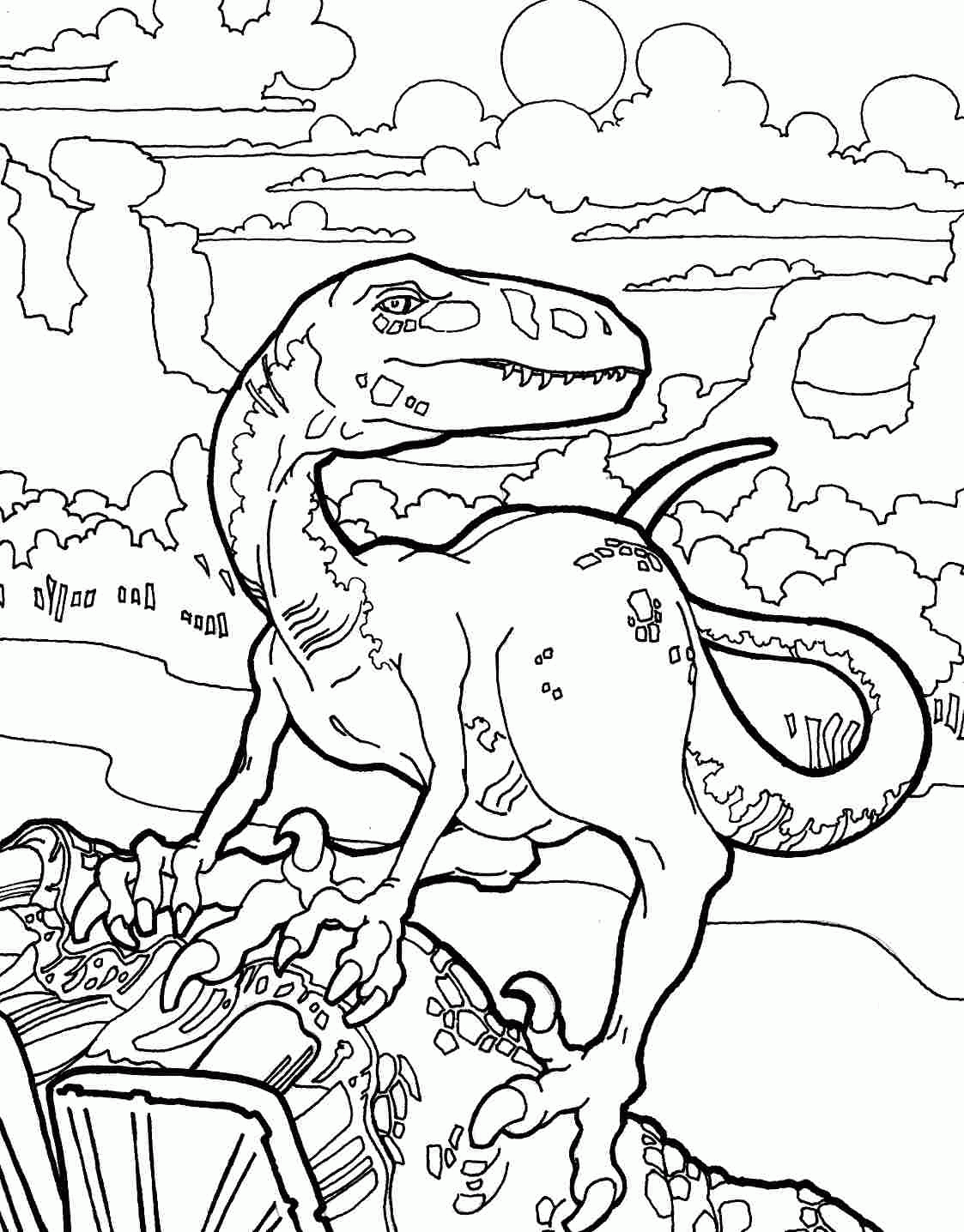 Free Coloring Pages Dinosaurs 15