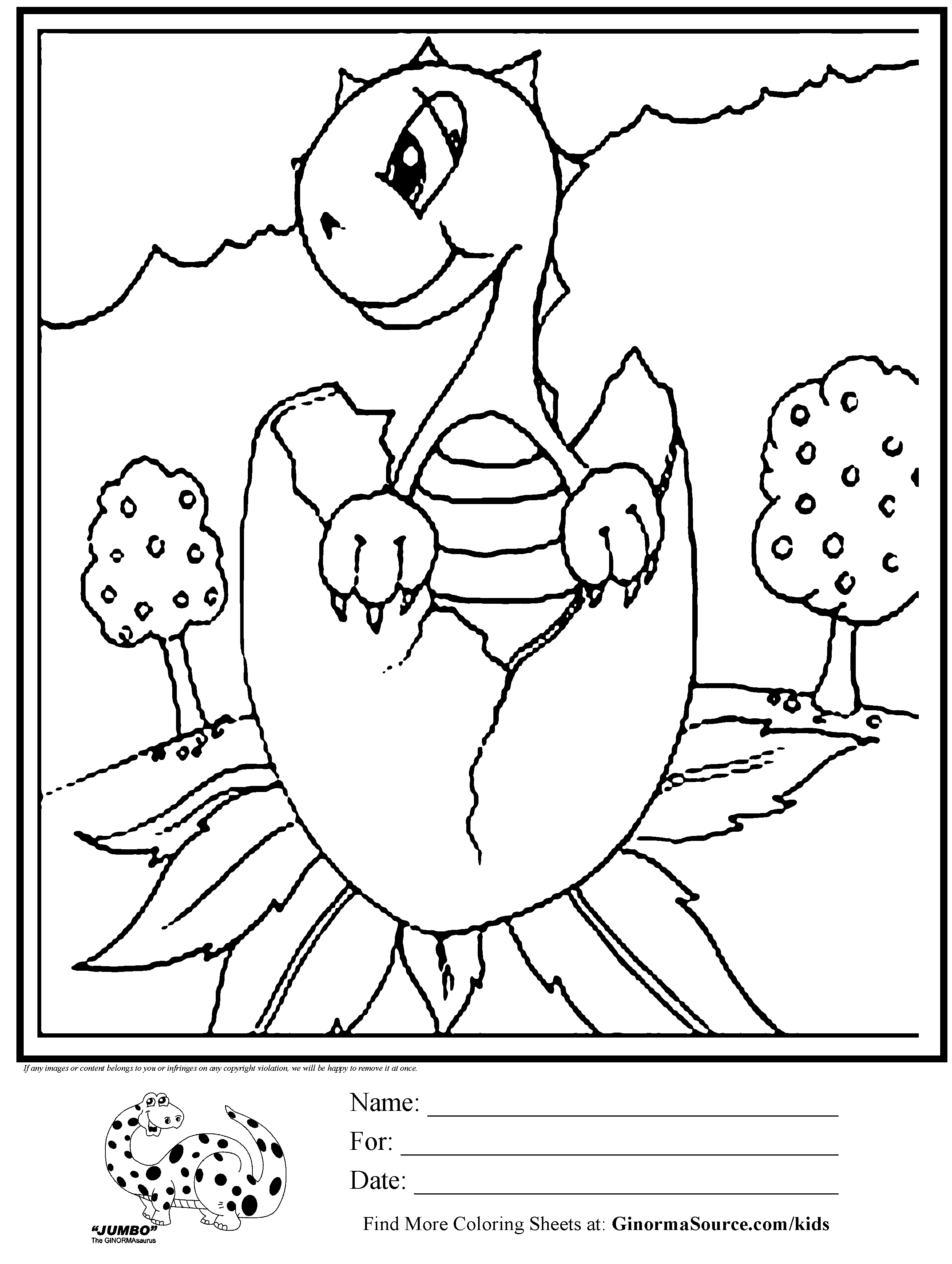 Free Coloring Pages Dinosaurs 18